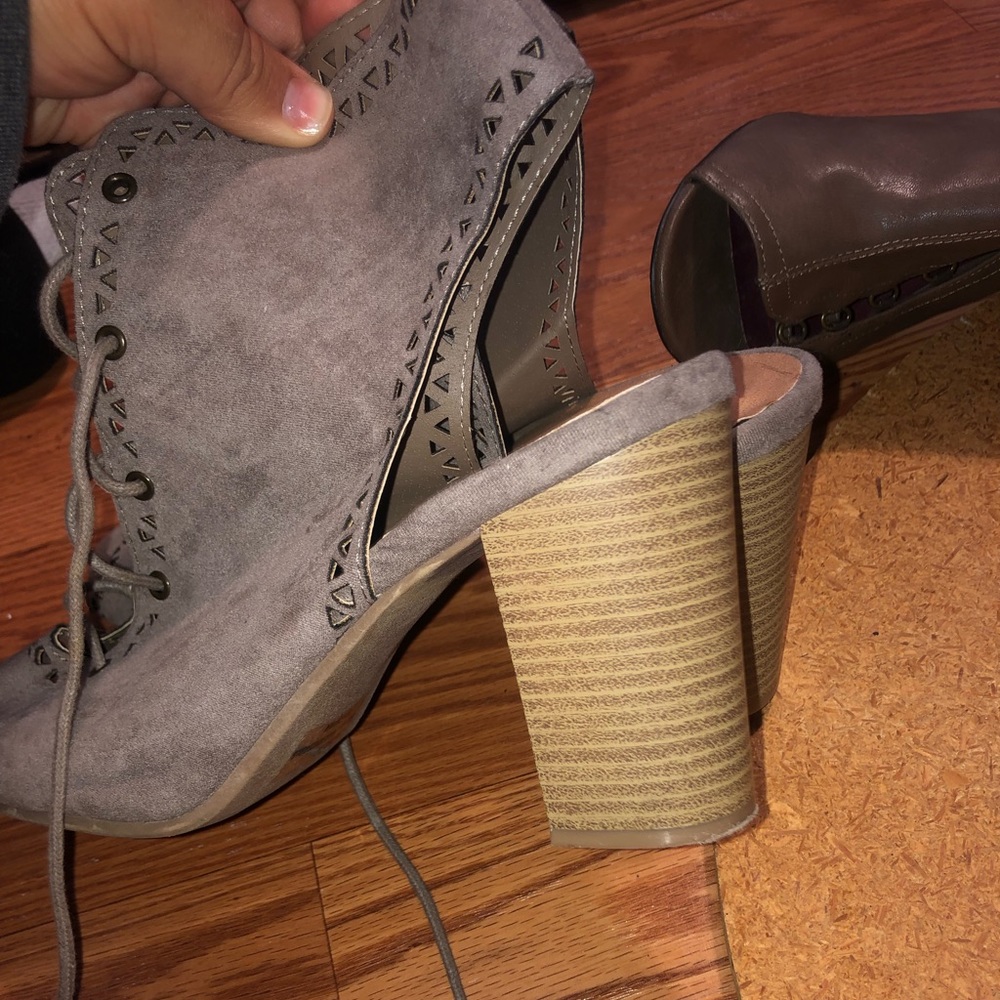 Beige wedges